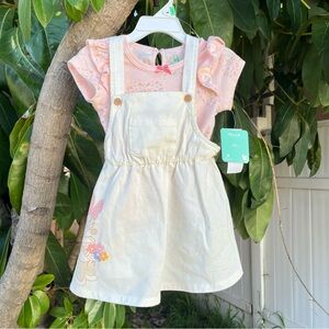 NWT Disney Baby Minnie Mouse Cotton Bodysuit + Jumper 2-Piece Set